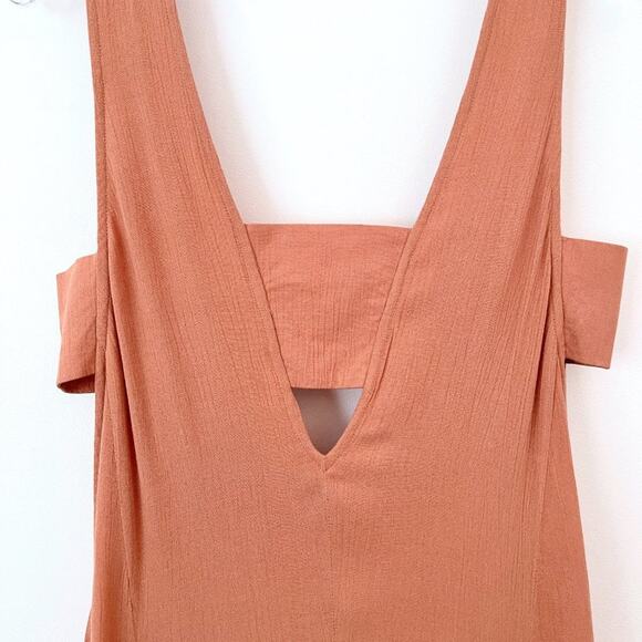 Mara Hoffman V-Neck Maxi Dress Cutout 2015 Spring RTW Peach Terracotta - Picture 6 of 12